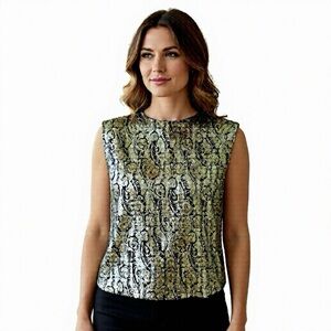 Vintage Metallic Gold Going Out Top